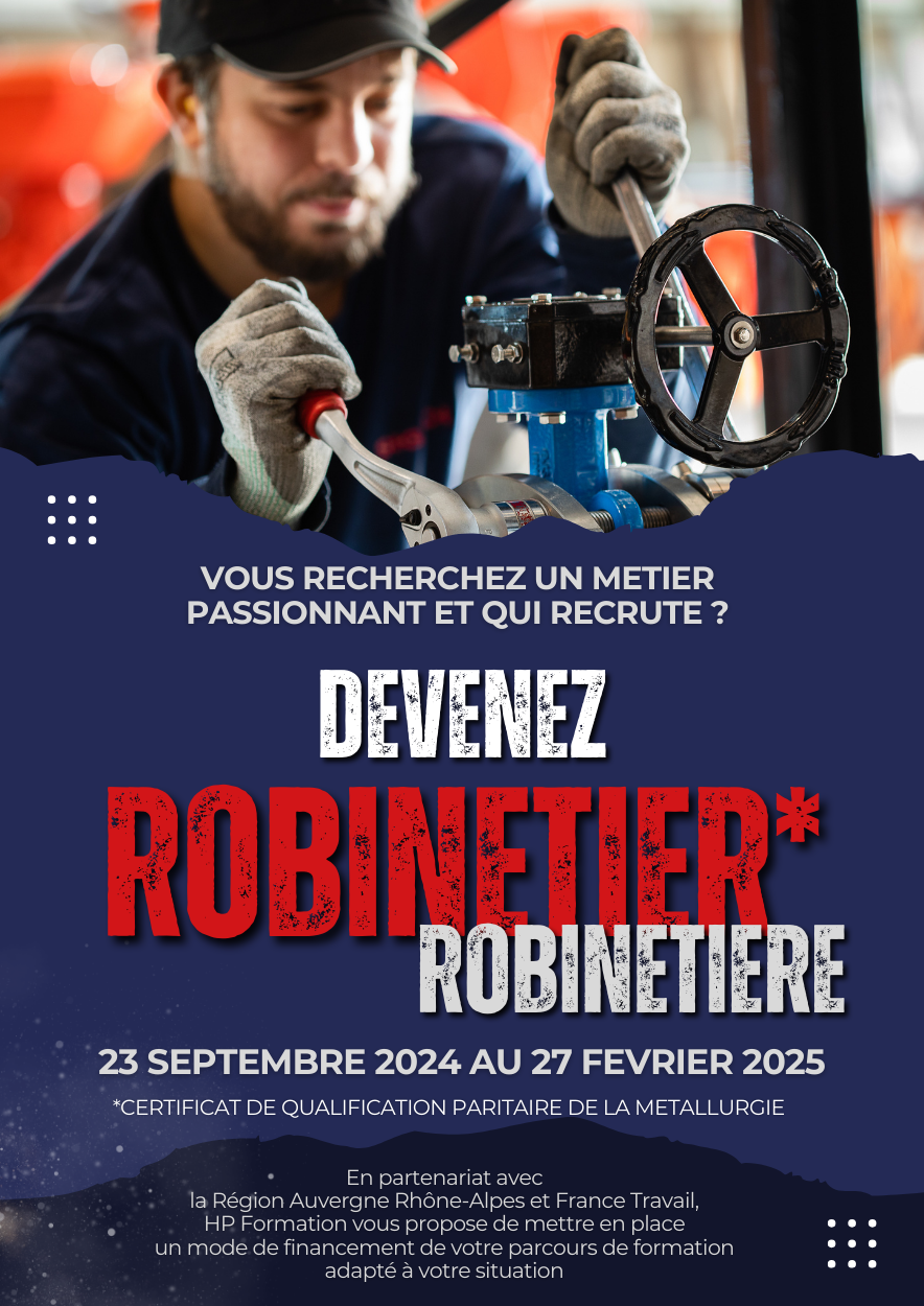 [📢 PROCHAINE FORMATION – PARCOURS MÉTIER ROBINETIER(E)]