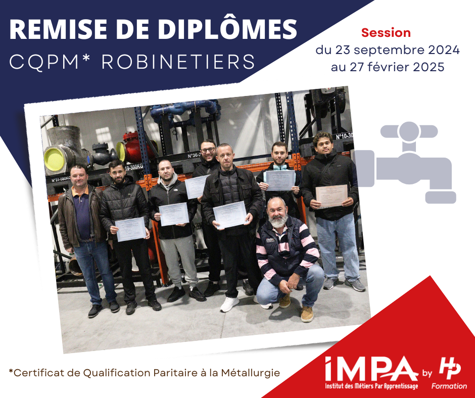 🎓 REMISE DE DIPLÔMES – PARCOURS MECANICIENS ROBINETIERS